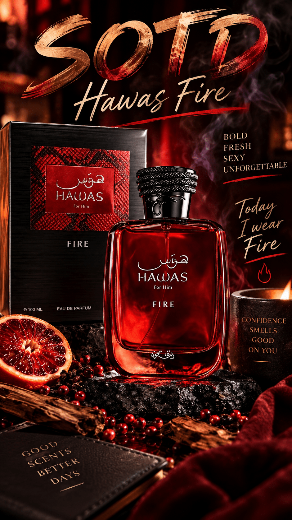 Rasasi Hawas Fire Eau De Parfum 100ml - Fragrance for Men – Ski's