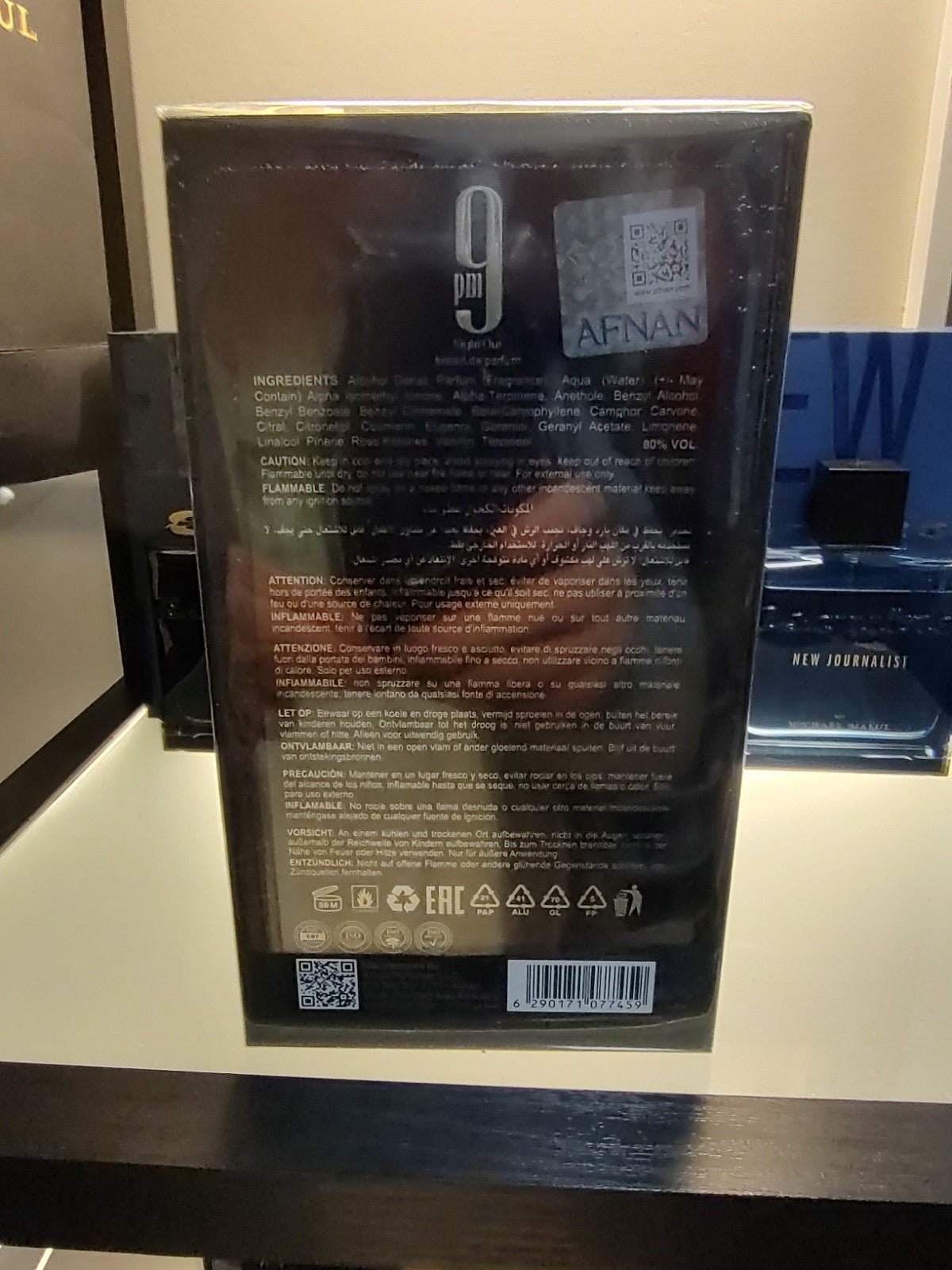 Afnan 9pm Night Out Extrait de Parfum 100ml 3.4fl.oz Exp 01/29