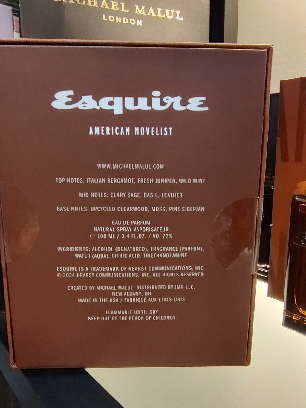 Michael Malul Esquire American Novelist edp 100ml 3.4oz