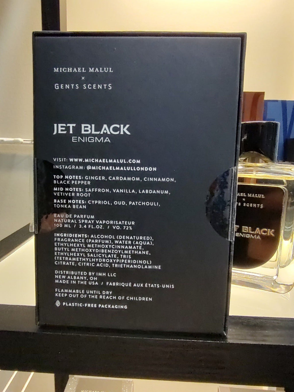 Michael Malul x Gents Scents Jet Black Enigma EDP 100ml 3.4oz