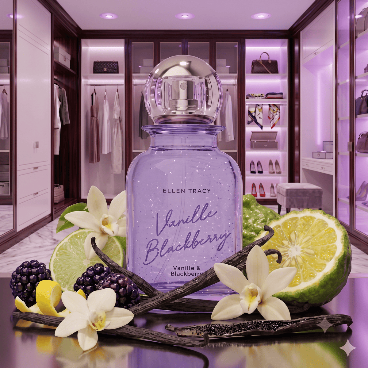 Ellen Tracy Vanilla Blackberry Eau De Parfum 100ml 3.4 Fl oz