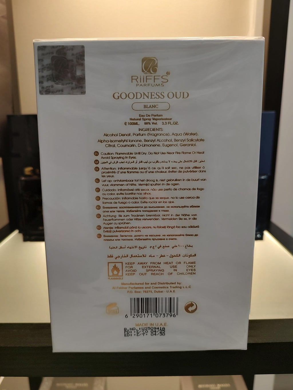 Riiffs Goodness Oud Blanc EDP 100ml 3.4 Fl oz