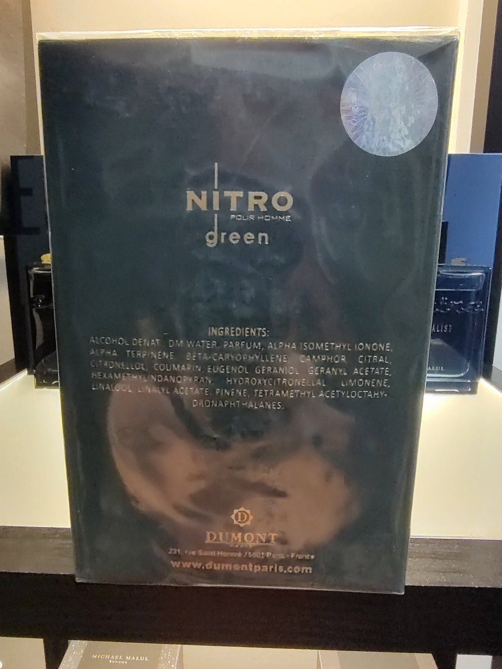 Dumont Nitro Green Pour Homme EDP 100ml 3.4 Fl oz