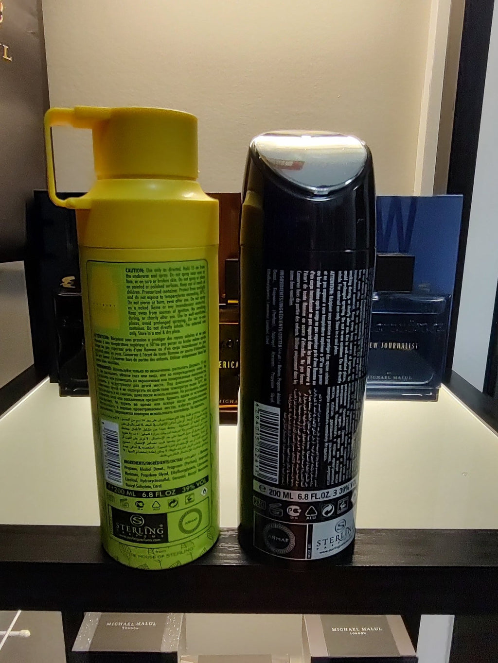 Armaf 200ml 6.7 fl oz Odyssey Limoni & Club de Nuit Intense Man Body Spray *TWO PACK BUNDLE*