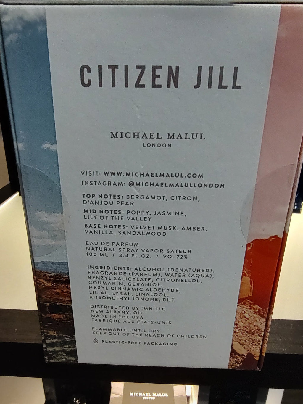 Michael Malul London Citizen Jill EDP 100ml 3.4 Fl oz for