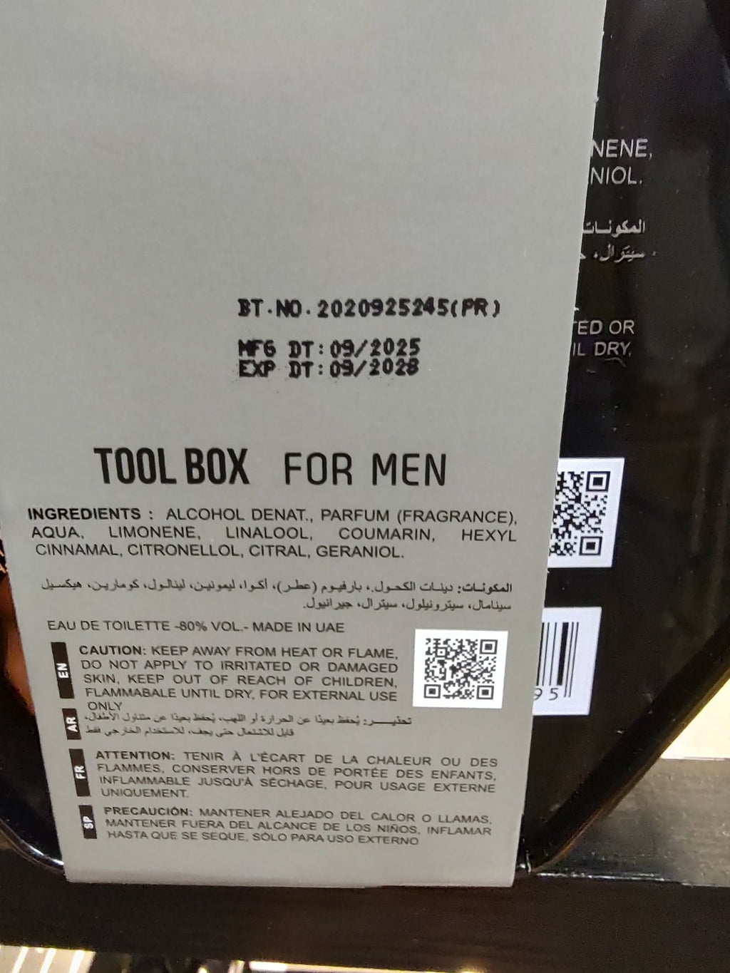 Emper Tool Box for Men EDT 100ml 3.4 Fl oz MENS