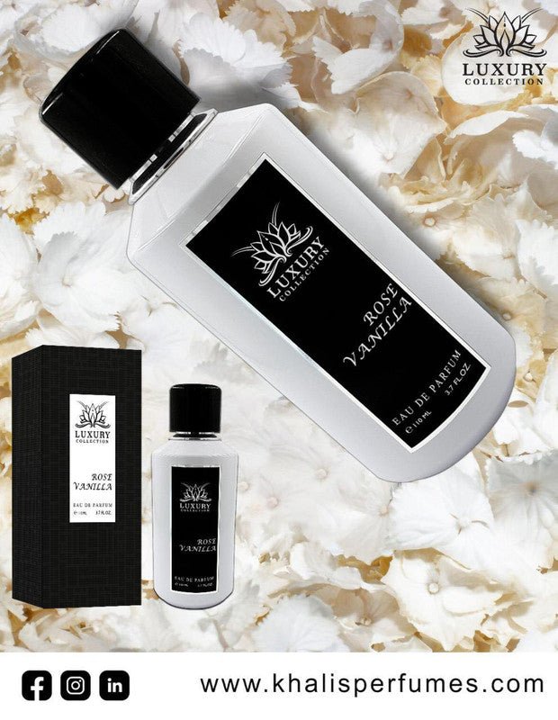 Khalis Luxury Collection Rose Vanilla EDP 110ml 3.7 Fl oz - Ski's Scent-sations