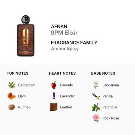 Afnan 9pm Elixir Parfum 100ml 3.4 Fl oz
