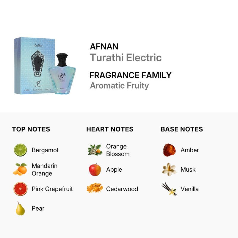 Afnan Turathi Electric Eau De Parfum 90ml 3.0 Fl oz