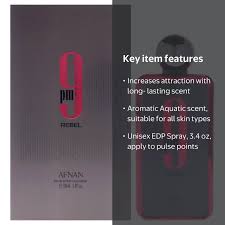 Afnan 9PM Rebel Eau De Parfum 100ml 3.4 Fl oz