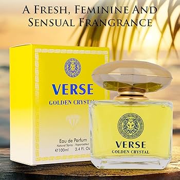 Verse Golden Crystal Eau De Parfum 100ml 3.4 Fl oz